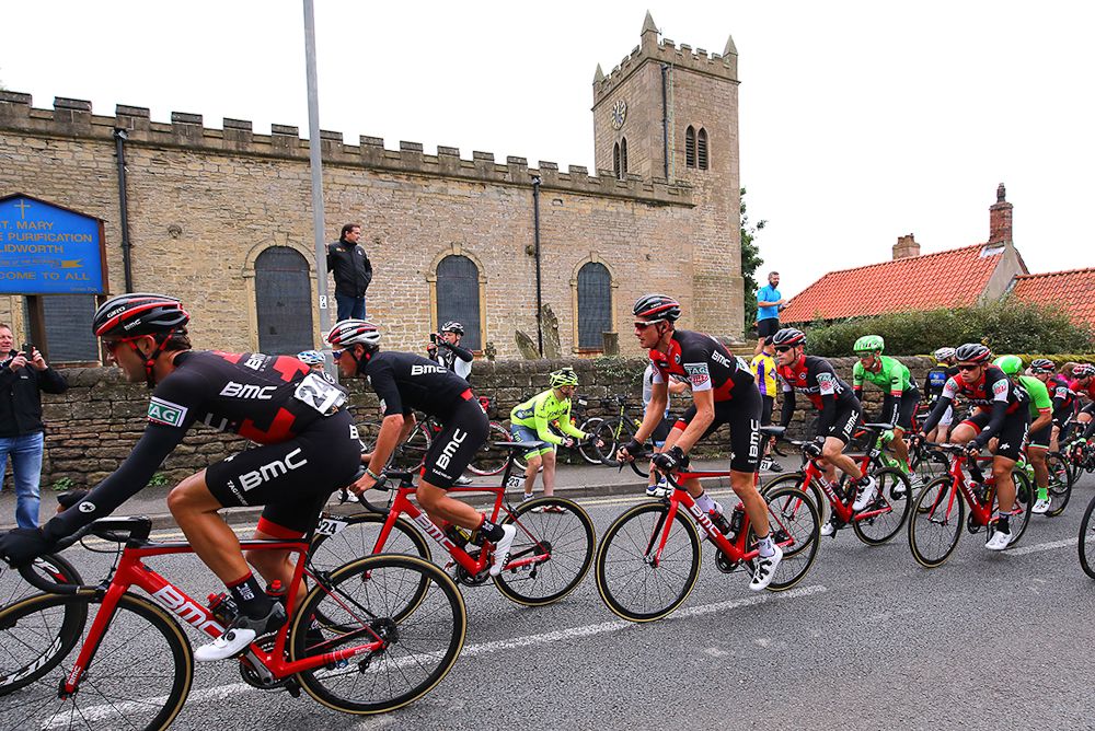 The peloton in action during stage 4 at the Tour of Britain