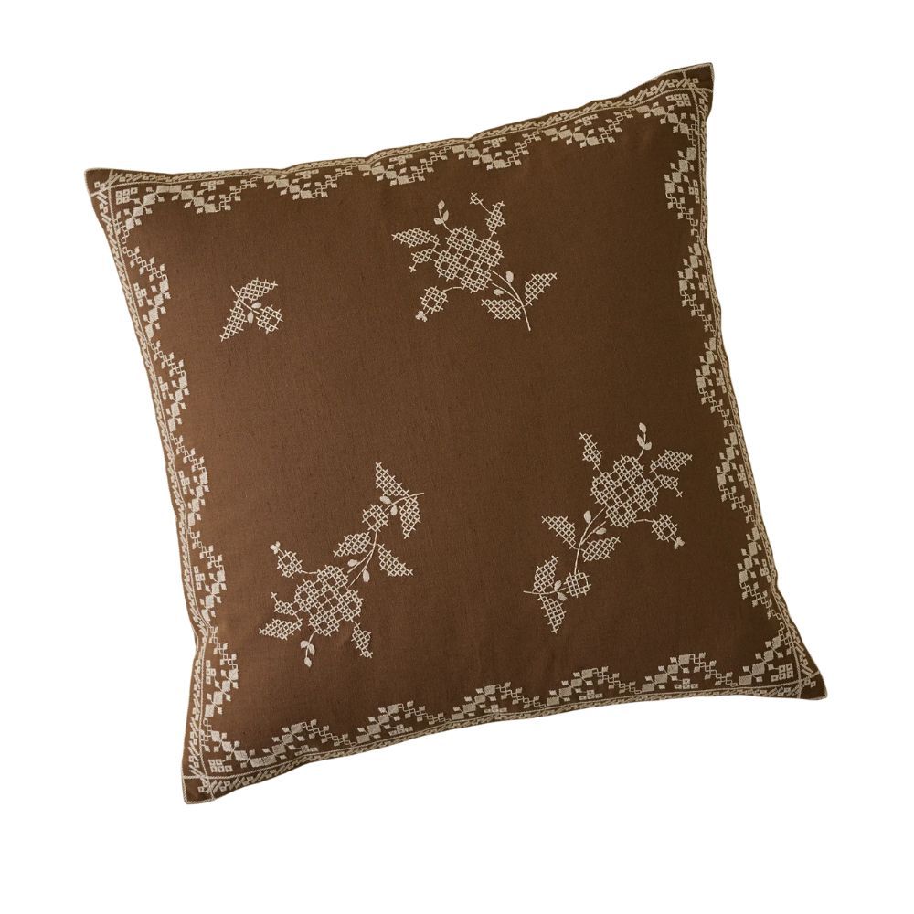 Lacey Embroidered Throw Pillow