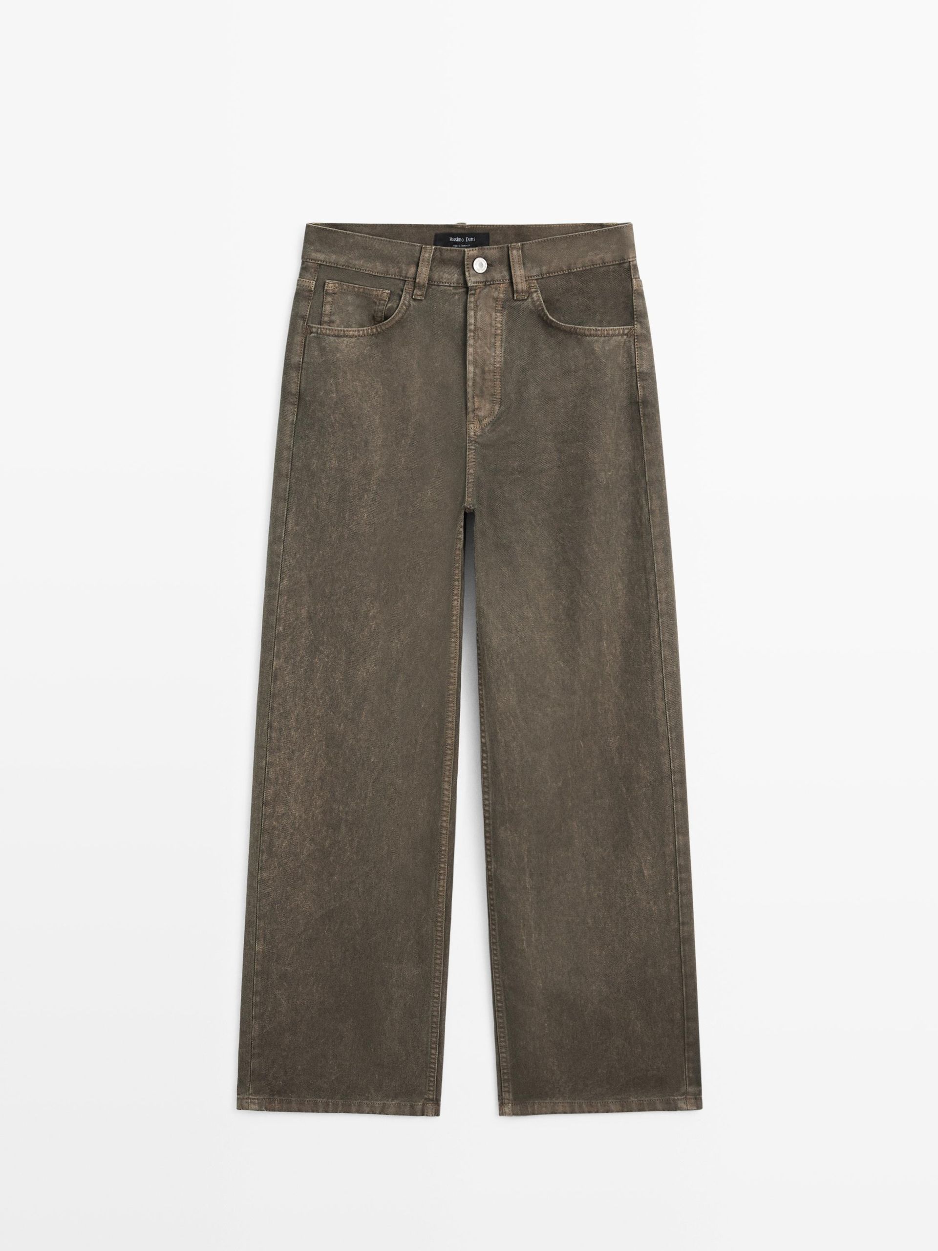Khaki jeans from Massimo Dutti