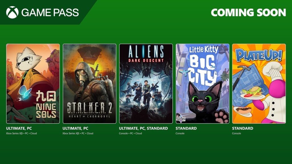 Xbox Game Pass получит СТАЛКЕР 2 и тактическое приключение с пришельцами, а подписчики Standard получат одну из лучших инди-игр года.