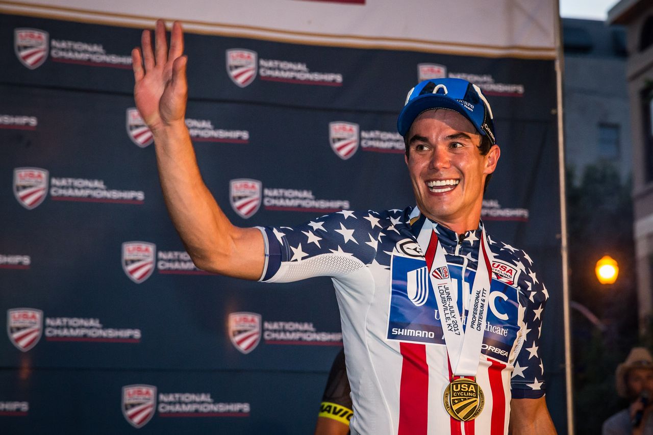 Travis McCabe (UnitedHealthcare) happy after his win