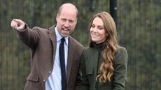 Prince William, Prince of Wales and Catherine, Princess of Wales take part in a training scenario in Northern Ireland