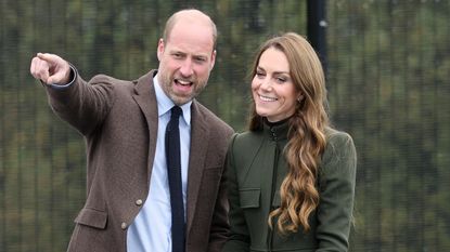 Prince William, Prince of Wales and Catherine, Princess of Wales take part in a training scenario in Northern Ireland