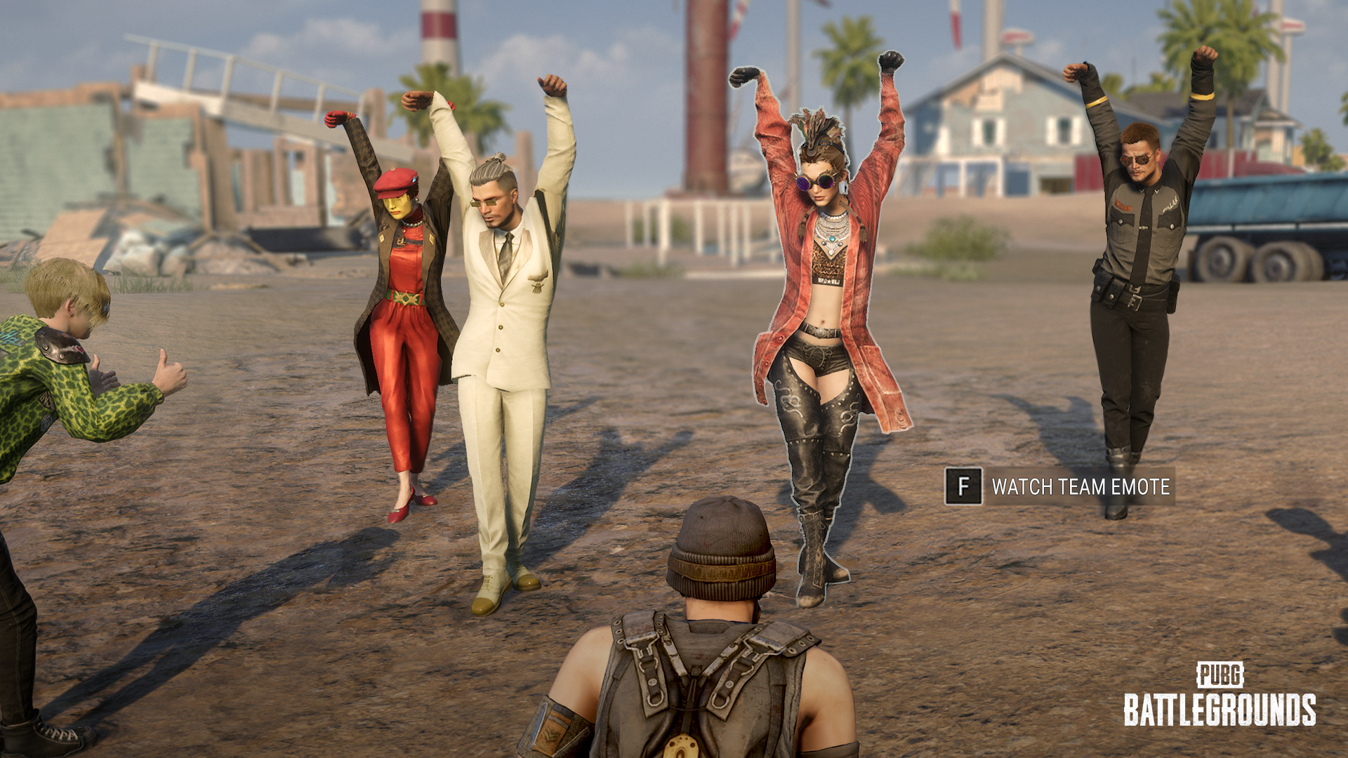 Playerunknown's Battlegrounds characters dancing in fancy outfits
