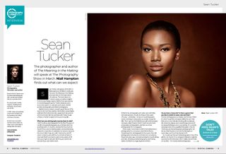 Opening two pages of interview with photographer Sean Tucker in Digital Camera magazine March 2024