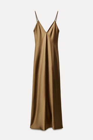 Satin Effect Midi Dress