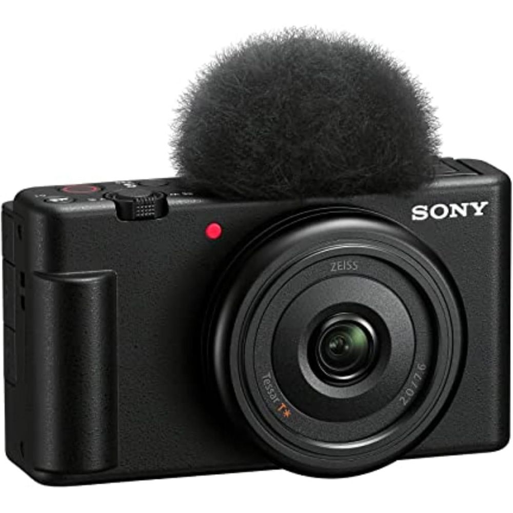 A Sony ZV-F1 camera on a white background.