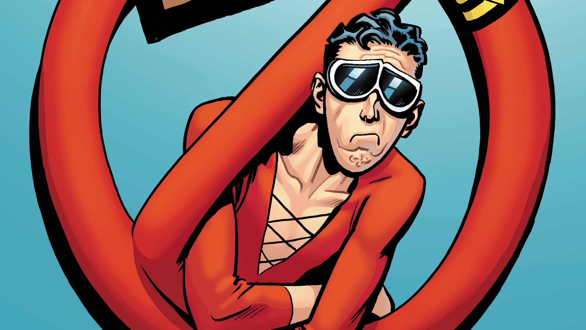 Plastic Man is dying in a 