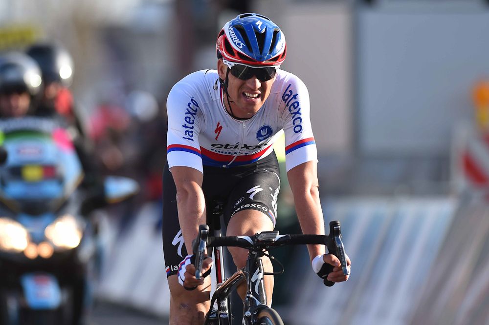 Stybar couldn't match Thomas' acceleration.