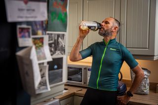 Image shows a rider fuelling for a long bike ride