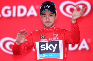 Elia Viviani (Team Sky) blends into the background