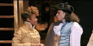 Ariana DeBose with Anthony Ramos in "Blow Us All Away" in Hamilton.