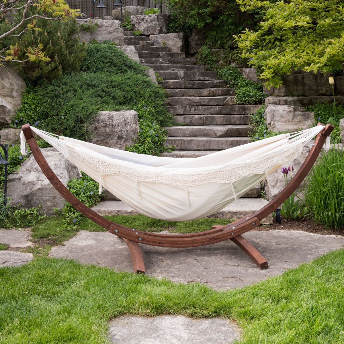 Freeport Park Natalia Double Hammock With Stand &amp;amp; Reviews | Wayfair.co.uk