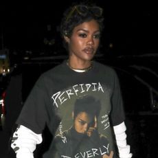 Teyana Taylor pulled off the oversize cargo pants trend at her movie's after party
