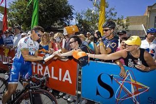 Robbie McEwen doesn't mind getting close to spectators as long as it is not in the sprint