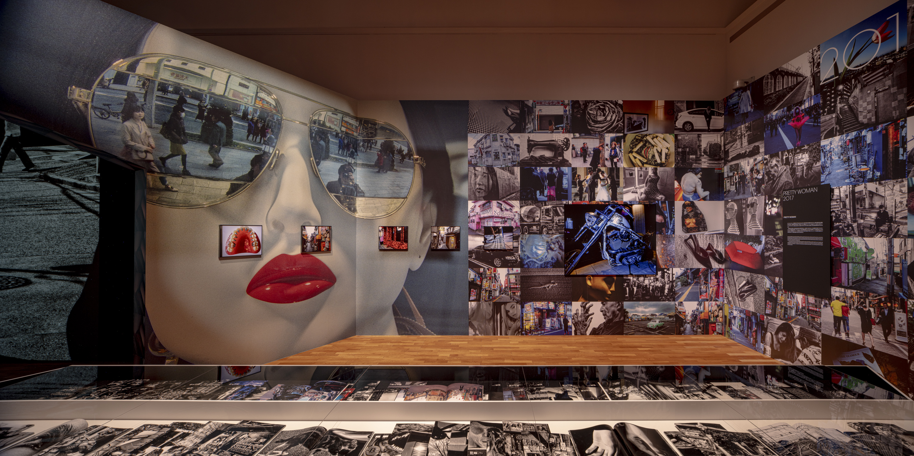 photographs on walls