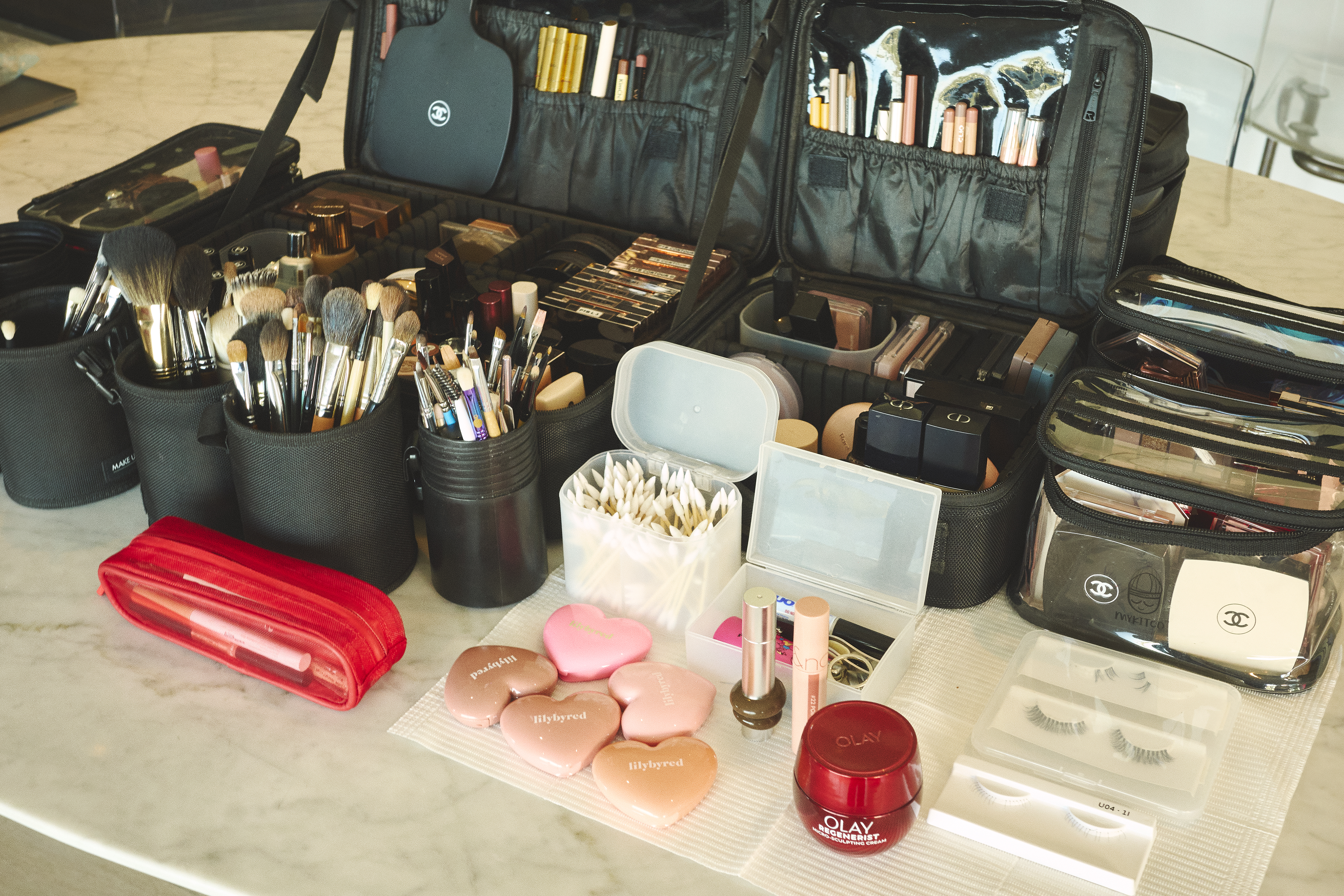 Arden Cho gets ready for the 2026 Oscars red carpet photos