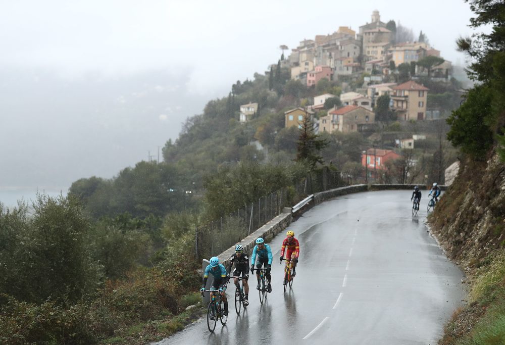 In the mountains around Nice in the rain