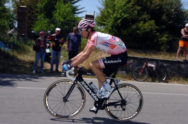 David Millar in pink early in the stage