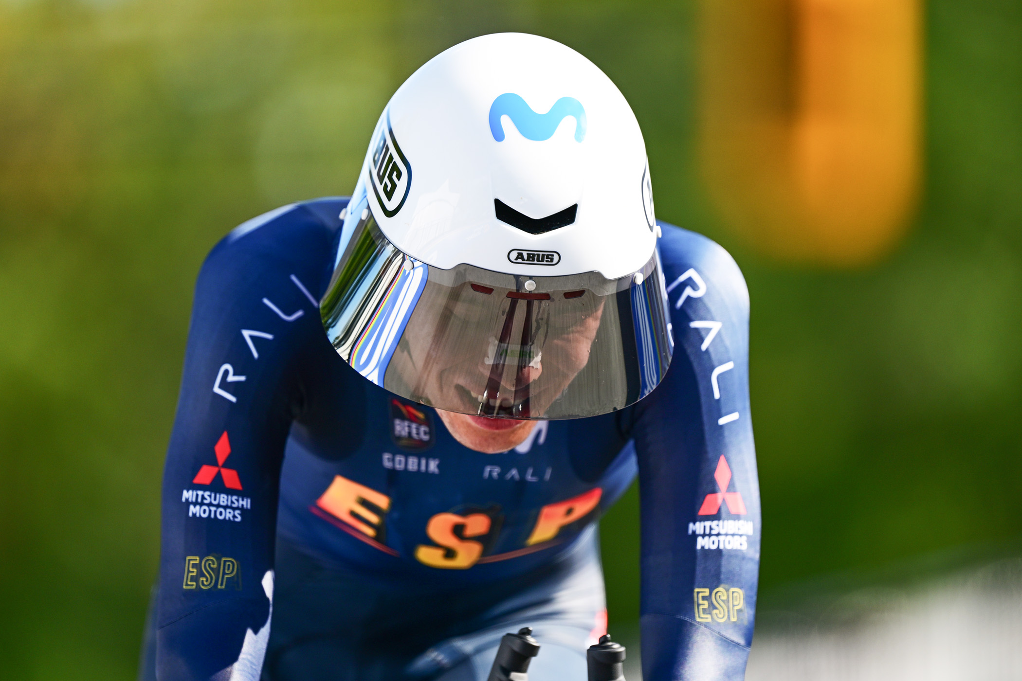 MONTREAL, QUEBEC - SEPTEMBER 20: Ivan Romeo and Team Spain crosses the finish line during the 99th UCI Road World Championships Montreal 2026 - Men Elite Individual Time Trial a 39,2km race from Montreal to Montreal on September 20, 2026 in Montreal, Quebec. (Photo by Tim de Waele/Getty Images)