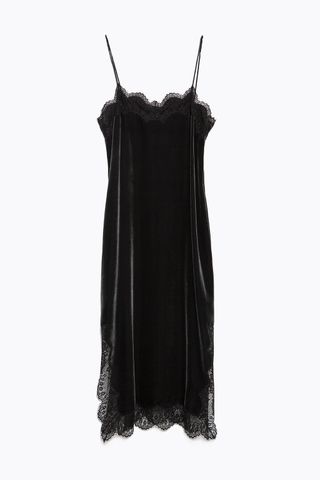Velvet studio dress, £49.99, Zara