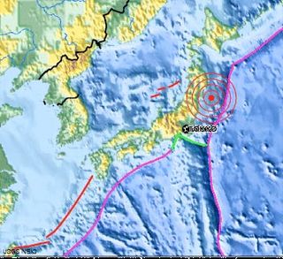 The epicenter of the March 11 earthquake occurred near the east coast of Honshu, Japan.