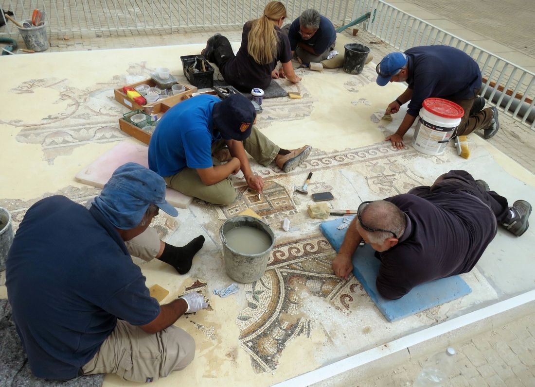 A 1,500-year-old church mosaic shows a maplike cityscape of Chortaso, Egypt, where early Christian tradition suggests the minor Hebrew prophet Habakkuk was buried.