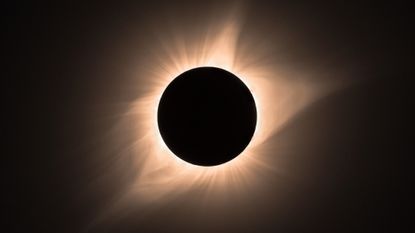 The moon blocks the sun in the 2017 total eclipse