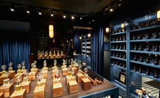 Perfume bottles on display,Fueguia 1833 — New York, USA