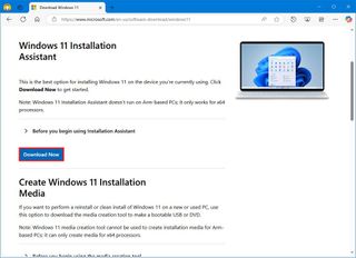 Download Windows 11 Installation Assistant