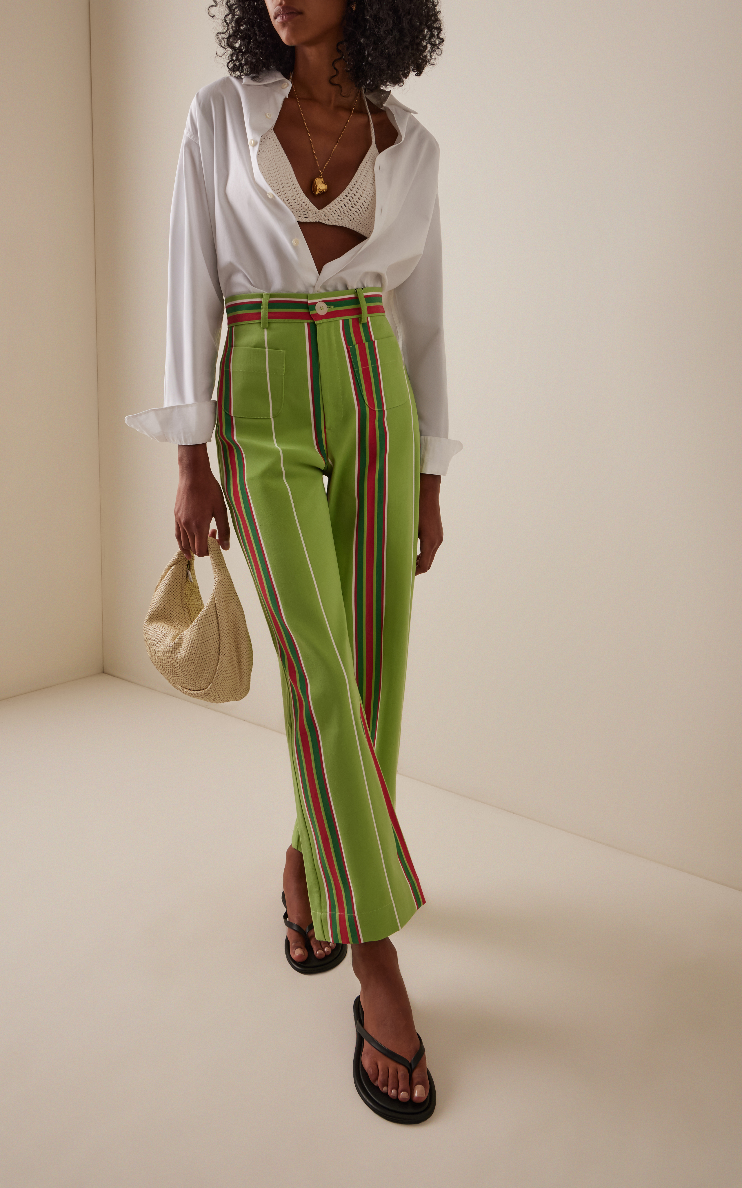 Exclusive Riviera Pippi Striped Cotton Pants