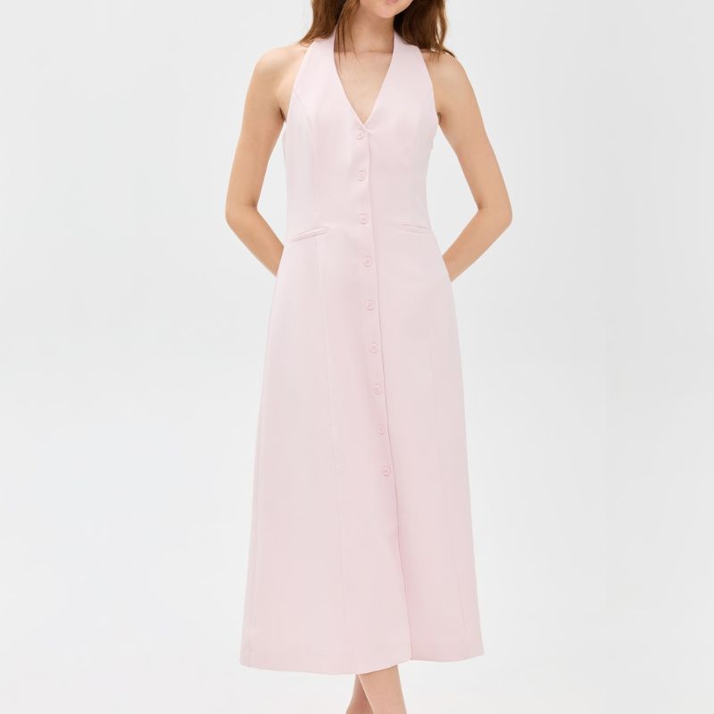 pink midi dress