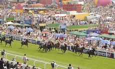 A race at the Investec Derby Meeting