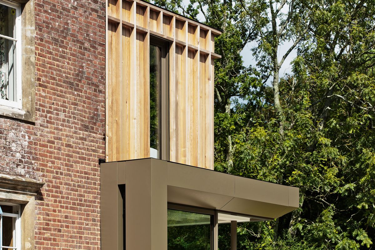 contemporary cladding on modern kitchen extension