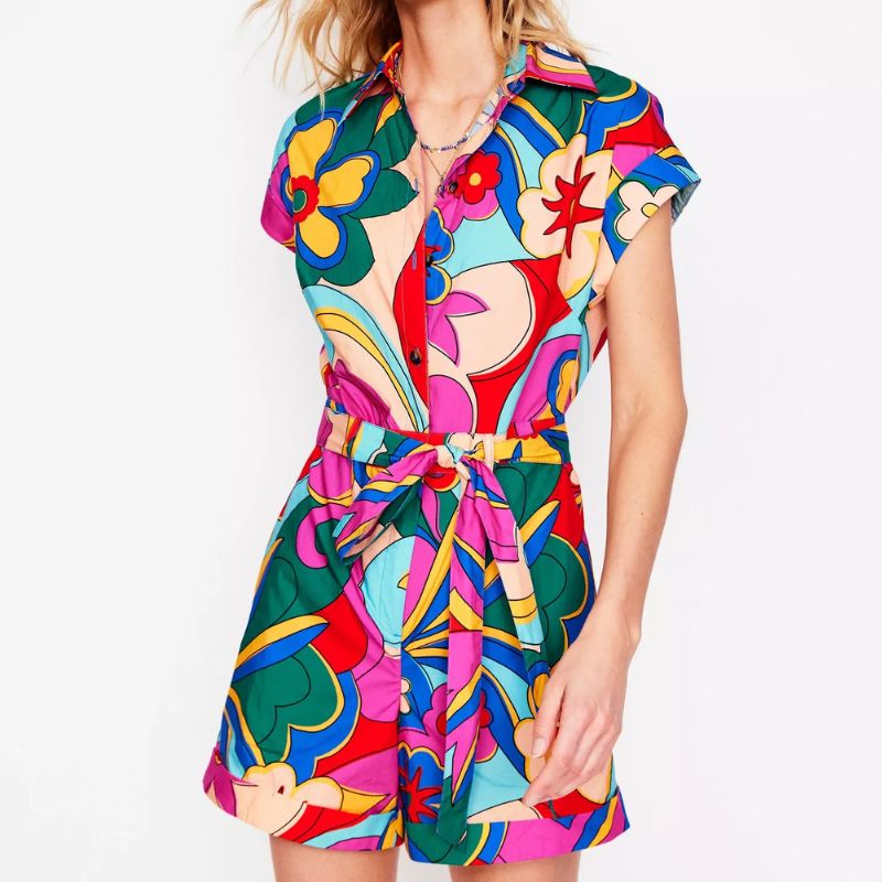 Boden , Cotton Short Sleeved Casual Playsuit