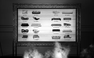 Poster showing different models of sofa