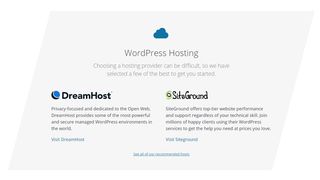 WordPress's recommended hosting providers