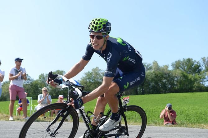 Rui Costa (Movistar) puts in a bid for stage victory