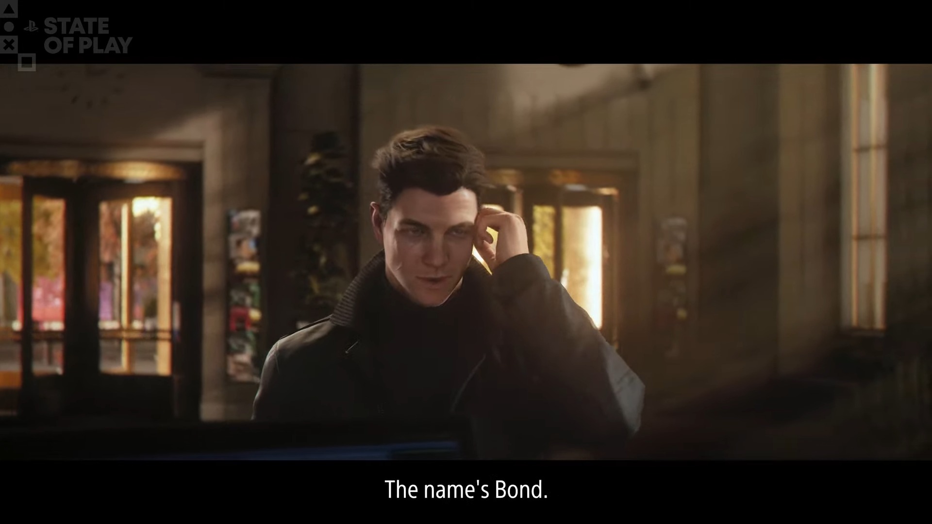 Bond saying the classic "The name's Bond" in 007 First Light