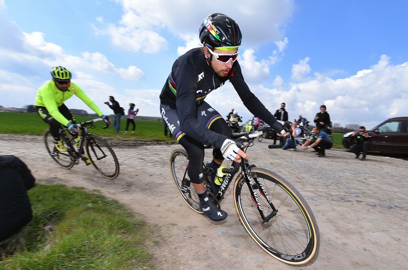 Peter Sagan in full concentration mode during the recon