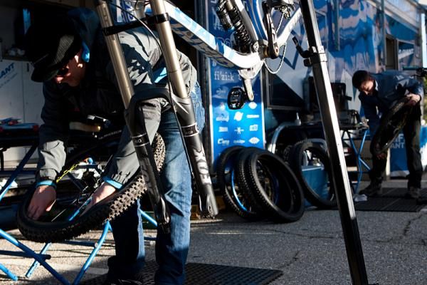 The team goes through hundreds of tires in a season.