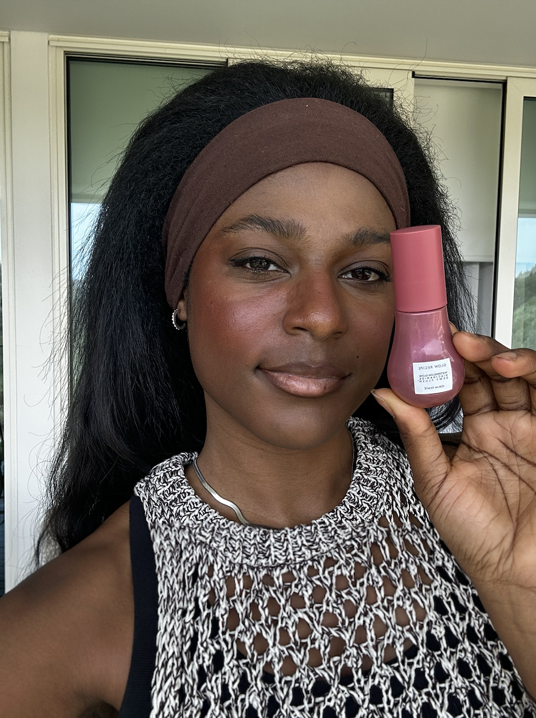 Shei Mamona wearing Glow Recipe Blusher