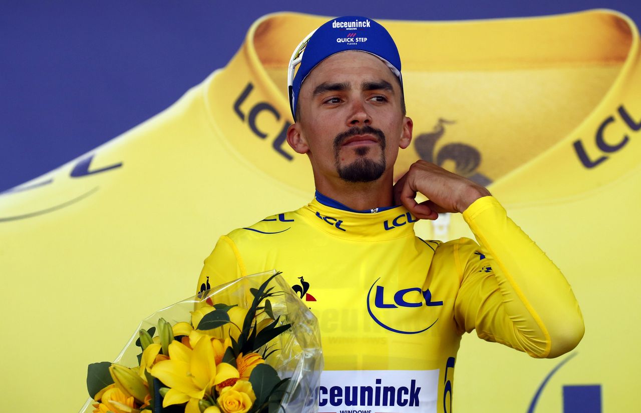 Julian Alaphilippe in yellow