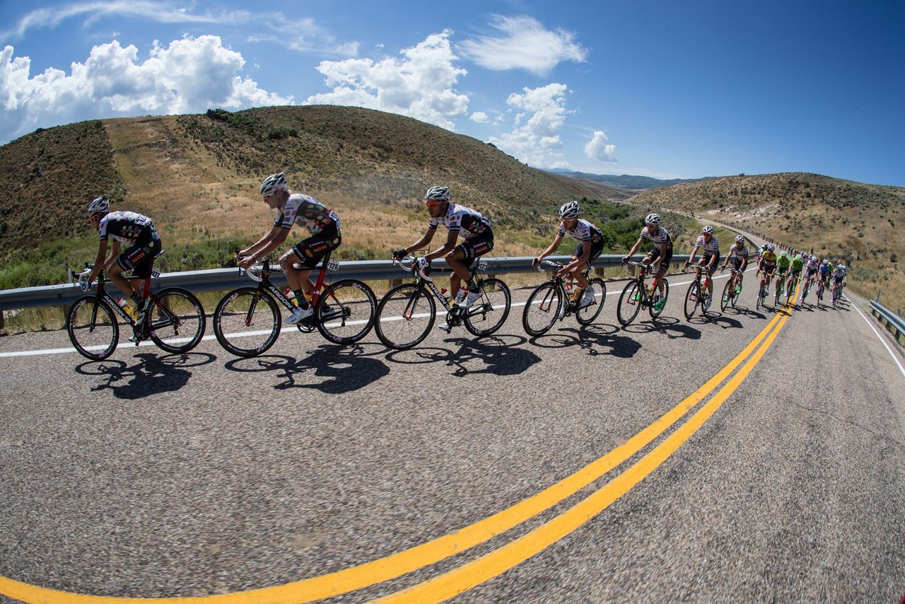 Jelly Belly kept their riders stacked on the front to control the pace