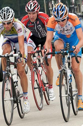 Chris Jones (Team Type 1), Frank Pipp (Bissell) and Alex Howes (Garmin)