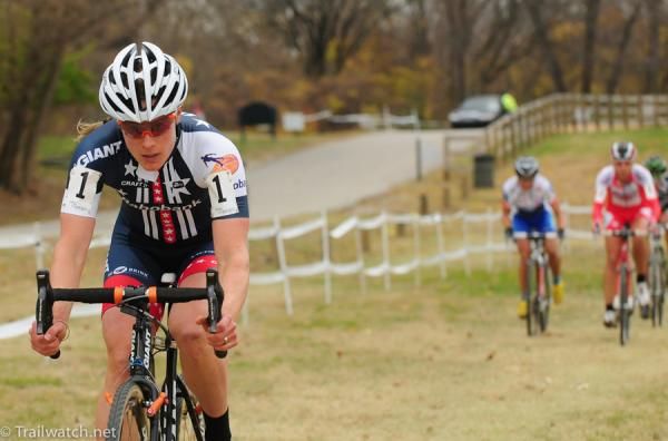 Katie Compton (Rabobank-Giant) had a gap by the second lap