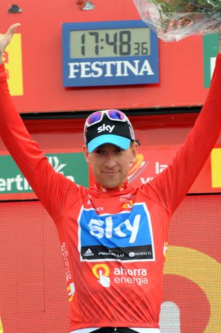 Bradley Wiggins in race lead, Vuelta a Espana 2011, stage 11