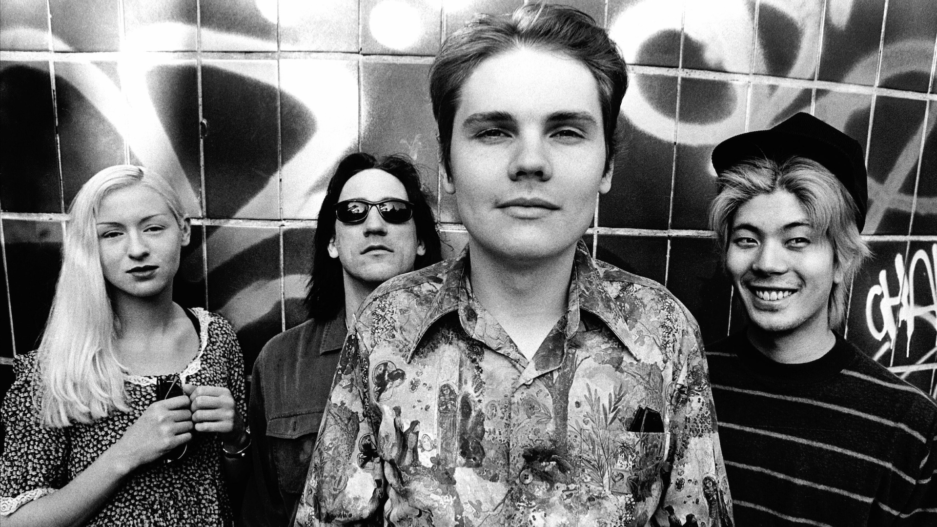 Smashing Pumpkins line-up photo taken in London circa 1993