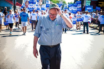 Bernie feels the heat.