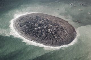 Pakistan island aerial photo